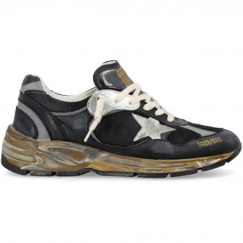 Golden Goose Men's Running Dad Black/Silver Sneaker | Size 44 | GMF00199F003270