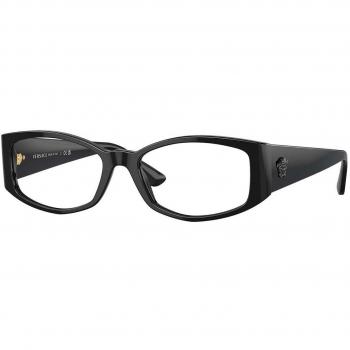 Versace VE3343F Asian Fit GB1 Women's Eyeglasses Black Size 54 (Frame Only) - Blue Light Block Available