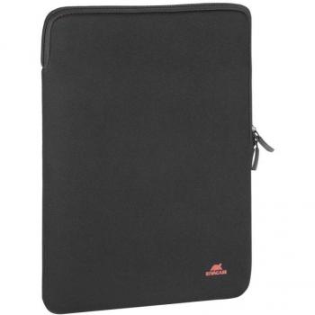 Funda Antishock Vertical RIVACASE para MacBook 13, Negra, Doble Cremallera
