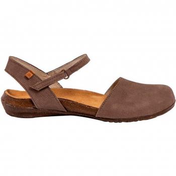 Sandalias de Piel N412 Wakataua marrón para mujer de El Naturalista