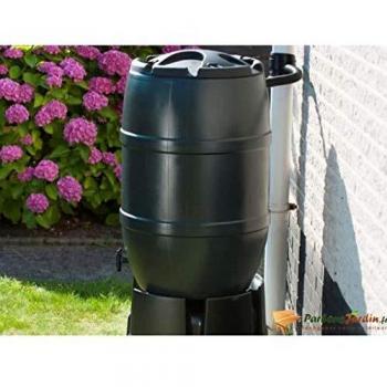 Nature Barril de Lluvia 120L 51x81 cm Verde Jardinería Riego Plantas Macetas
