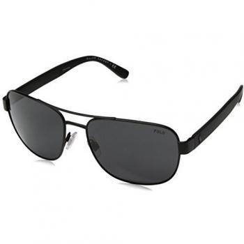 Polo Ralph Lauren Men's 0Ph3101 903887 60 Sunglasses, Black