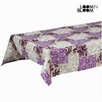 Tovaglia damasco violetto by Loomin Bloom
