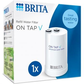 Brita On Tap Sistema de Filtración de Agua para Grifo, Cartucho de Recambio Modelo V, Capacidad 600L, Reduce Cloro, Metales Pesados y Micro Partículas