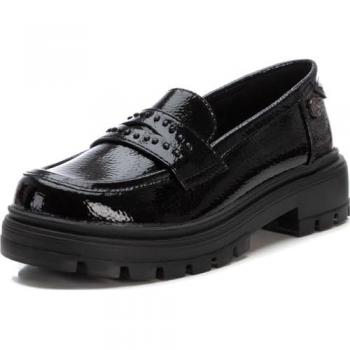 Mocasines de charol para niña con suela flexible - Color Negro, Talla 33