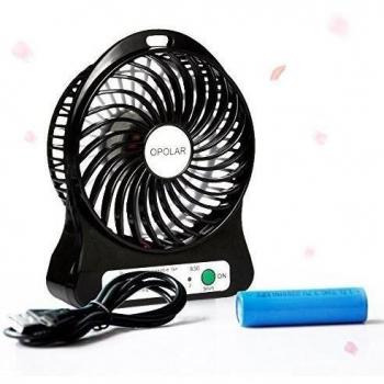 F101 OPOLAR ventilador portátil recargable, ventilador USB Mini con batería de litio 2200mAh, Escritorio ventilador de mesa, ventilador con pilas, Ventilador personal, Ventilador de viaje pequeño, ventilador exterior, 3 velocidades, con la luz de la no