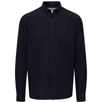 Solid Juan Insignia Blue Corduroy Casual Shirt - Men's Size M