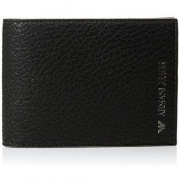 Armani Jeans cartera billetera bifold de hombre nuevo negro