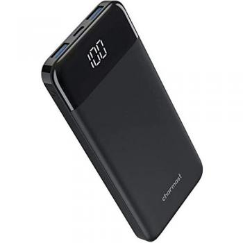 Batería Externa 10400mAh 5V/3A Power Bank USB C con LED Patalla Bateria Portatil,Charmast Ultra Slim Powerbank Compatible con iPhone 13 12 11 X 8 7 Samsung S21 S20 Huawei iPad LG