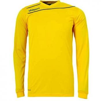 uhlsport Stream 3.0 ML Camiseta de Juego Manga Larga, Hombre, Amarillo maiz/Azur, XXL
