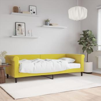 Sofá cama terciopelo amarillo 80x200 cm con colchón vidaXL