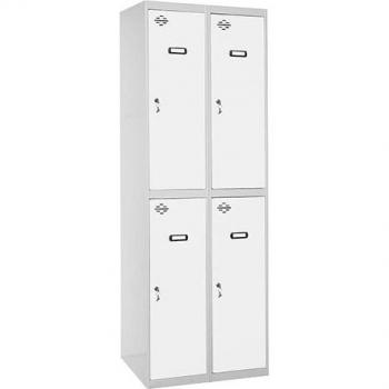 Taquilla metálica profesional Simonlocker Tandem 2/4 300 (600) GR/BL - 9B233W2260 - Simon Rack