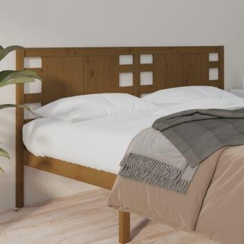 Cabecero para cama Honey 186x4x100 cm Madera maciza de pino marrón miel