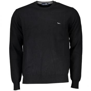 Harmont & Blaine Men's Black XL Embroidered Crew Neck Sweater