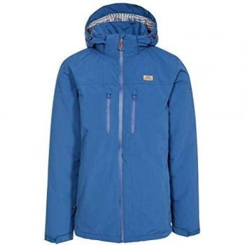 Trespass Chaqueta impermeable Toffit para hombre con capucha extraíble, Hombre, Chaqueta impermeable con capucha extraíble., MAJKRATR0003_INDS, añil, S