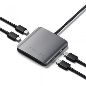 Satechi 4-Port USB-C Hub with 100W Power Delivery - Space Gray