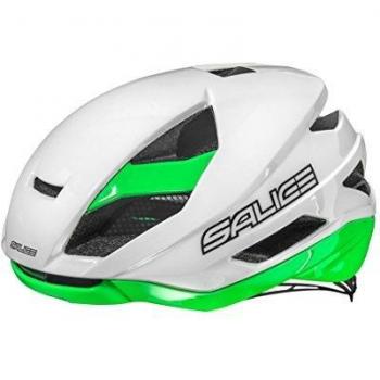 Salice Levante - Casco de Ciclismo, Color Blanco/Verde, Talla 52-58 cm
