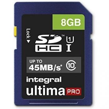 Integral INSDH8G10-45 8GB SDHC Class 10 memoria flash - Tarjeta de memoria