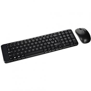Logitech MK220 Combo Teclado y Ratón Inalámbricos Negros Teclado Italiano