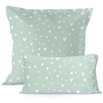 Funda de Almohada Multicolor HappyFriday Moshi Moshi Best Buddies 50 x 75 cm, 100% Algodón, Calidad 150