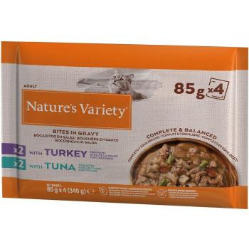 Nature's Variety Bocados en Salsa Pavo y Atún 4 x 85 g