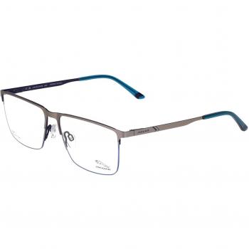 Jaguar 3625 6500 Men's Silver Eyeglasses Frame Size 56 with Blue Light Blocking Option