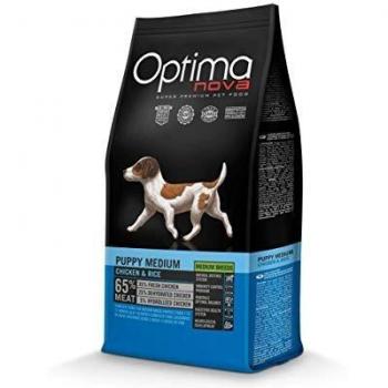 Optima Nova - Pienso para perros cachorros medianos pollo y arroz 12 kg