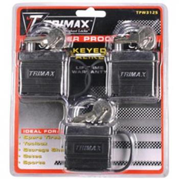 Almacenamiento Trimaxlocks Waterproof Padlock One Size 3 pcs One Size