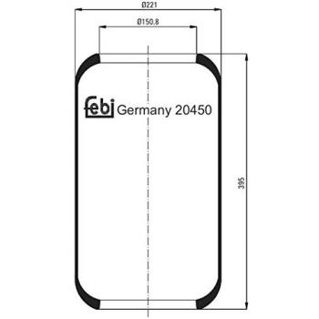 Fuelle de suspensión neumática FEBI BILSTEIN 20450 para eje delantero