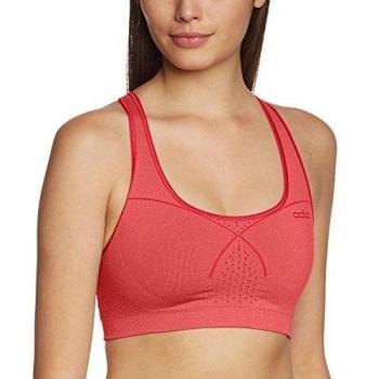Odlo Bustier Sports Bra Seamless Top Medium - Sujetador deportivo para mujer, color rojo, talla XL