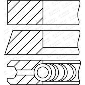 Juego de aros de pistón GOETZE ENGINE 08-430307-00 para motores