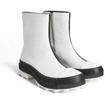 CAMPERLAB Traktori Ankle Boots for Men - Black/White, Smooth Leather, Size 43 (9.5 US)