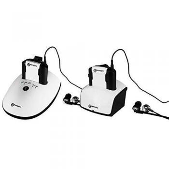 Auriculares Amplificados Geemarc CL7350 Opti Clip Duo - Compatibles con Televisores, Ordenadores y Teléfonos - Función de Amplificación de Sonidos Ambientales - Pack Dúo 2