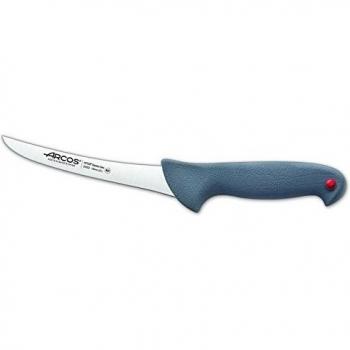 Arcos Serie Colour Prof, Cuchillo Deshuesador, Hoja de Acero Inoxidable Nitrum de 140 mm, Mango de Polipropileno recubierto de Elastómero Color gris