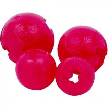 Pelota TPR para Perros Gloria - Tamaño 8.25 cm - Material Resistente - Pelota Flexible - Cuida la Salud Dental de tu Perro - Juguetes para Perros - Pelotas para Perros - Color Rosa
