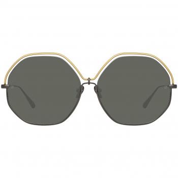 Linda Farrow LORENA LFL1203 C3 Men's Gold Sunglasses 63mm