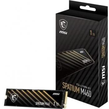 MSI SPATIUM M460 PCIe 4.0 NVMe M.2 1TB - Disco Duro SSD de 1TB