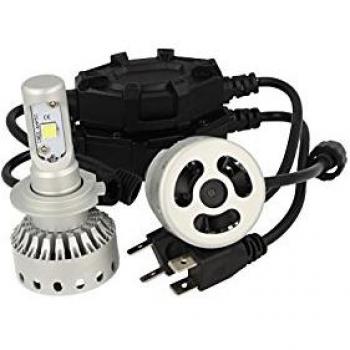 Kit completo de LED Canbus H7 40 W 5000 lúmenes Disipación con ventilador 12 V 24 V 2 Cree XHP 50 casquillo desmontable