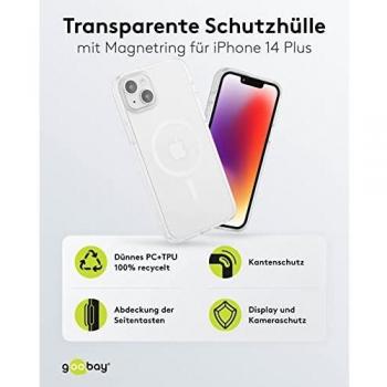 Gooby 61347 Funda Protectora para iPhone con Cargador MagSafe/Compatible con Apple iPhone 14 Plus/Protectores