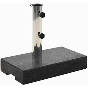 vidaXL Base Sombrilla Granito Rectangular Negro 25 kg Estructura Parasol Patio