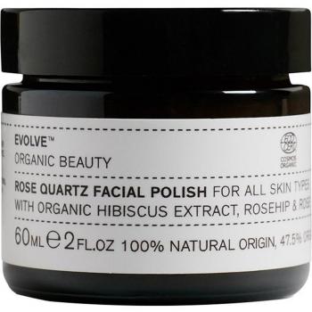 Evolve Organic Beauty Rose Quartz Facial Polish Exfoliant 60ml - Natural, Vegan, Cruelty-Free