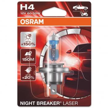 Bombilla Osram H4 1 Noche B Láser 55/60w 12v Alta Potencia