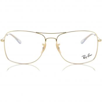 Ray-Ban Gafas Graduadas RX 6498 2500 para Hombre Dorados con Lentes Recetadas de 57 mm