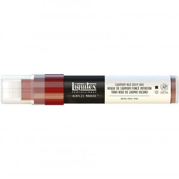 Liquitex Rotulador de Pintura acrílica, Punta Ancha, Tono Rojo de cadmio Oscuro, 15 mm