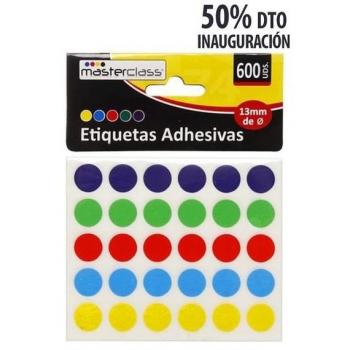 Etiquetas adhesivas de colores 20H x 30 unidades
