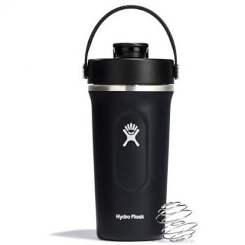 Hydro Flask 710ml Black Insulated Shaker Bottle for Protein and Supplements