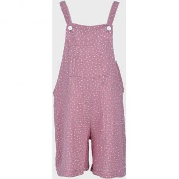 Mono corto de niña rosa en suave algodón orgánico, ideal para días de verano