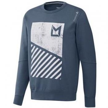Reebok Lm Crew Sudadera, Hombre, Azul