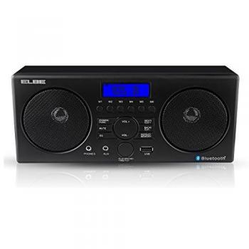 Radio Despertador Bluetooth ELBE CR800BT, Negro