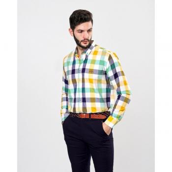Camisa Spagnolo Slim Cuadros Multicolor